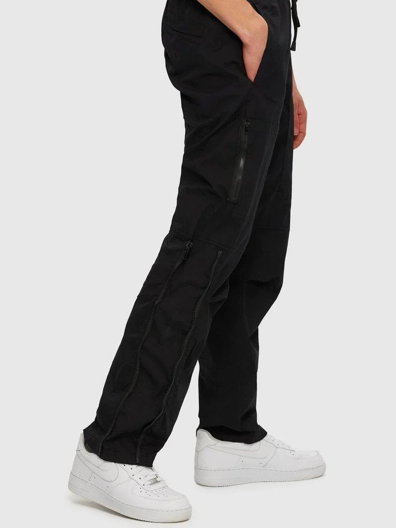 KUWALLA ADJUSTABLE PARACHUTE PANTS BLACK