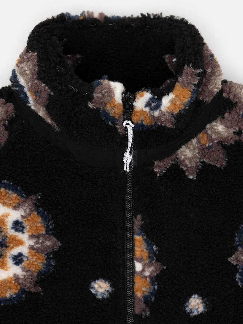 KUWALLA PRINTED TERRY FLEECE JACKET TILES