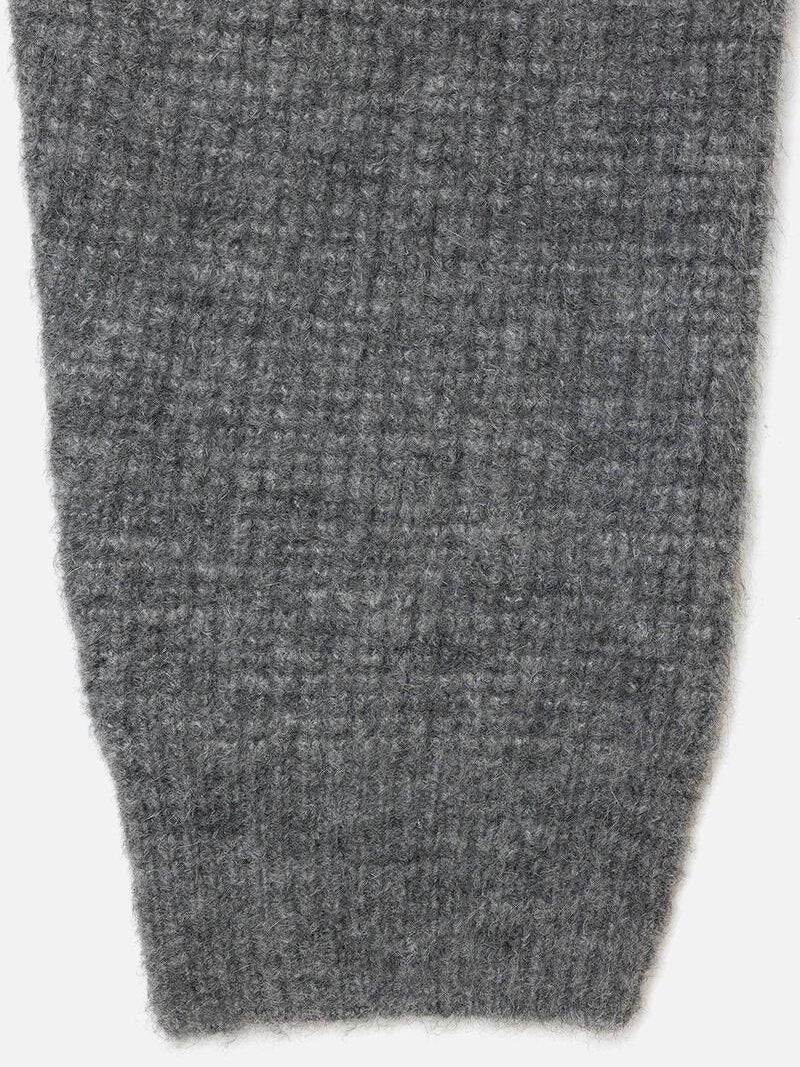 KUWALLA BRUSHED KNIT CREW SWEATER GREY