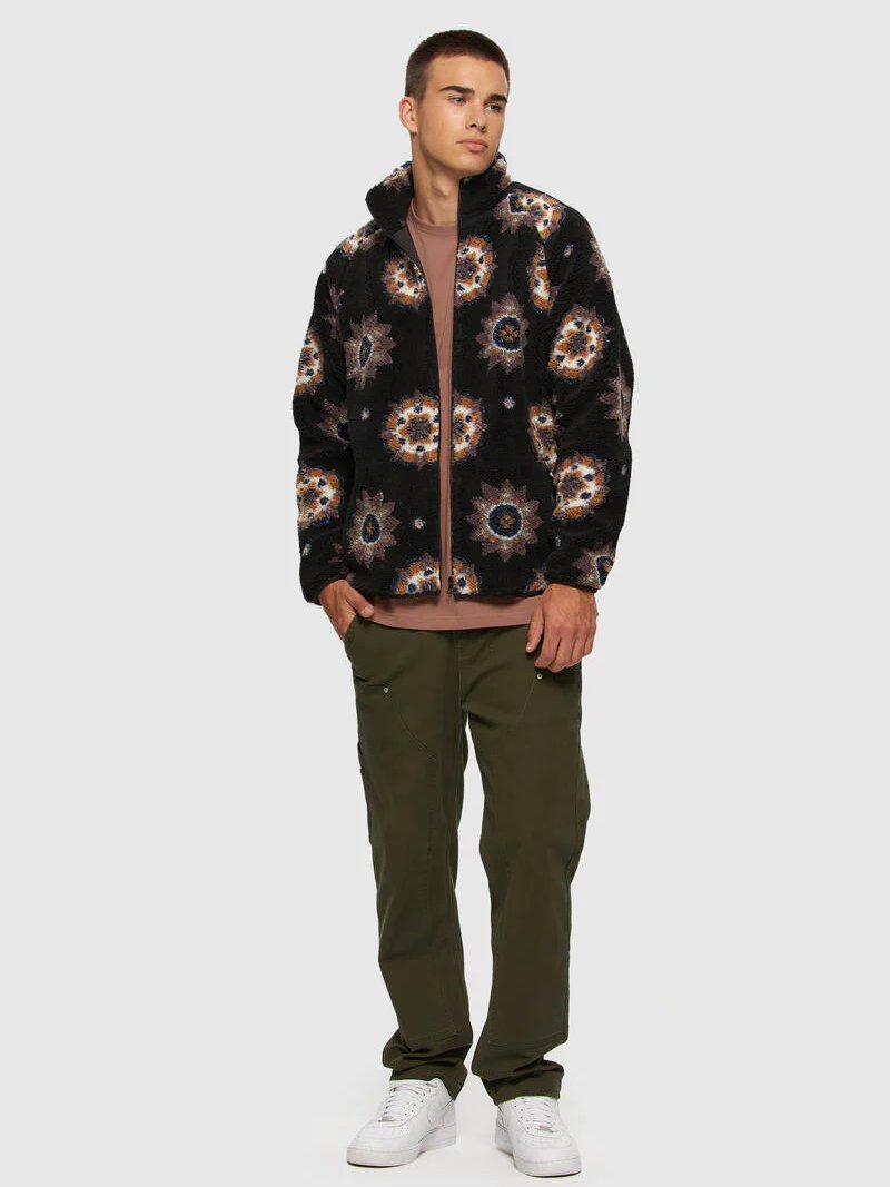 KUWALLA PRINTED TERRY FLEECE JACKET TILES