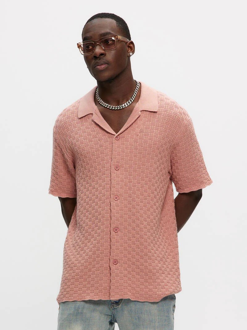 KUWALLA KNIT YACHT SHIRT PINK