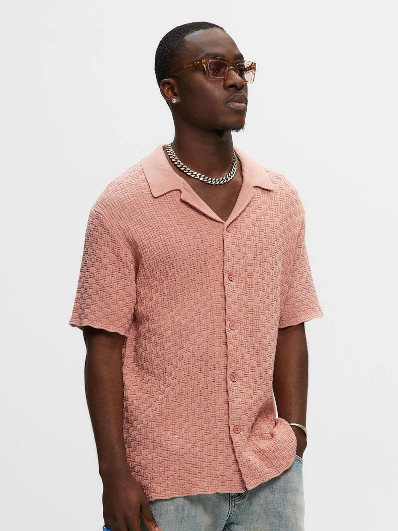 KUWALLA KNIT YACHT SHIRT PINK