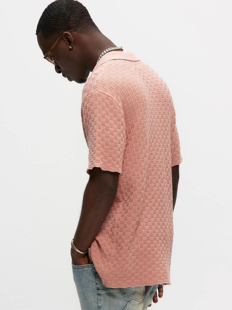 KUWALLA KNIT YACHT SHIRT PINK