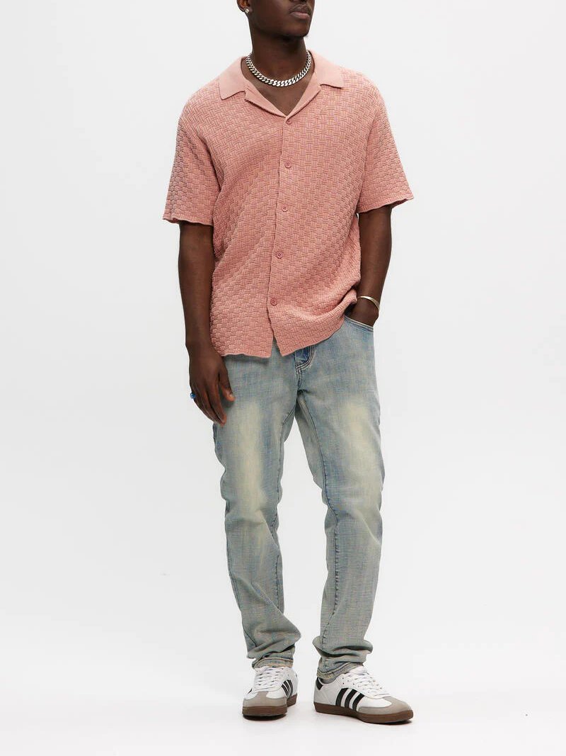 KUWALLA KNIT YACHT SHIRT PINK