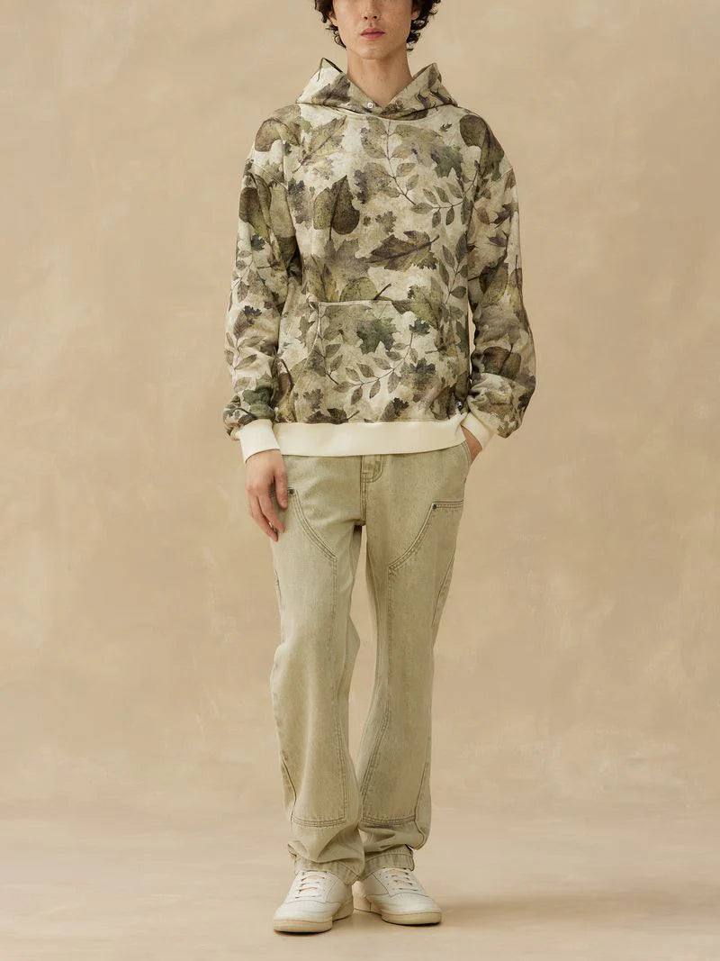 KUWALLA SNAP HOODIE FALL PRINT