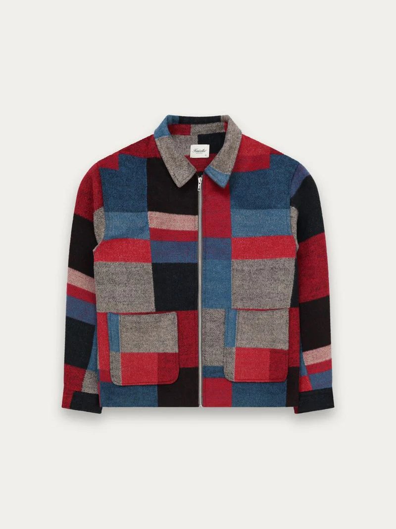 KUWALLA CHECK JACKET BLUE/RED