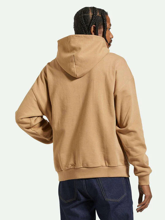 BRIXTON EMBROIDERED HW HOODIE TIGERS EYE