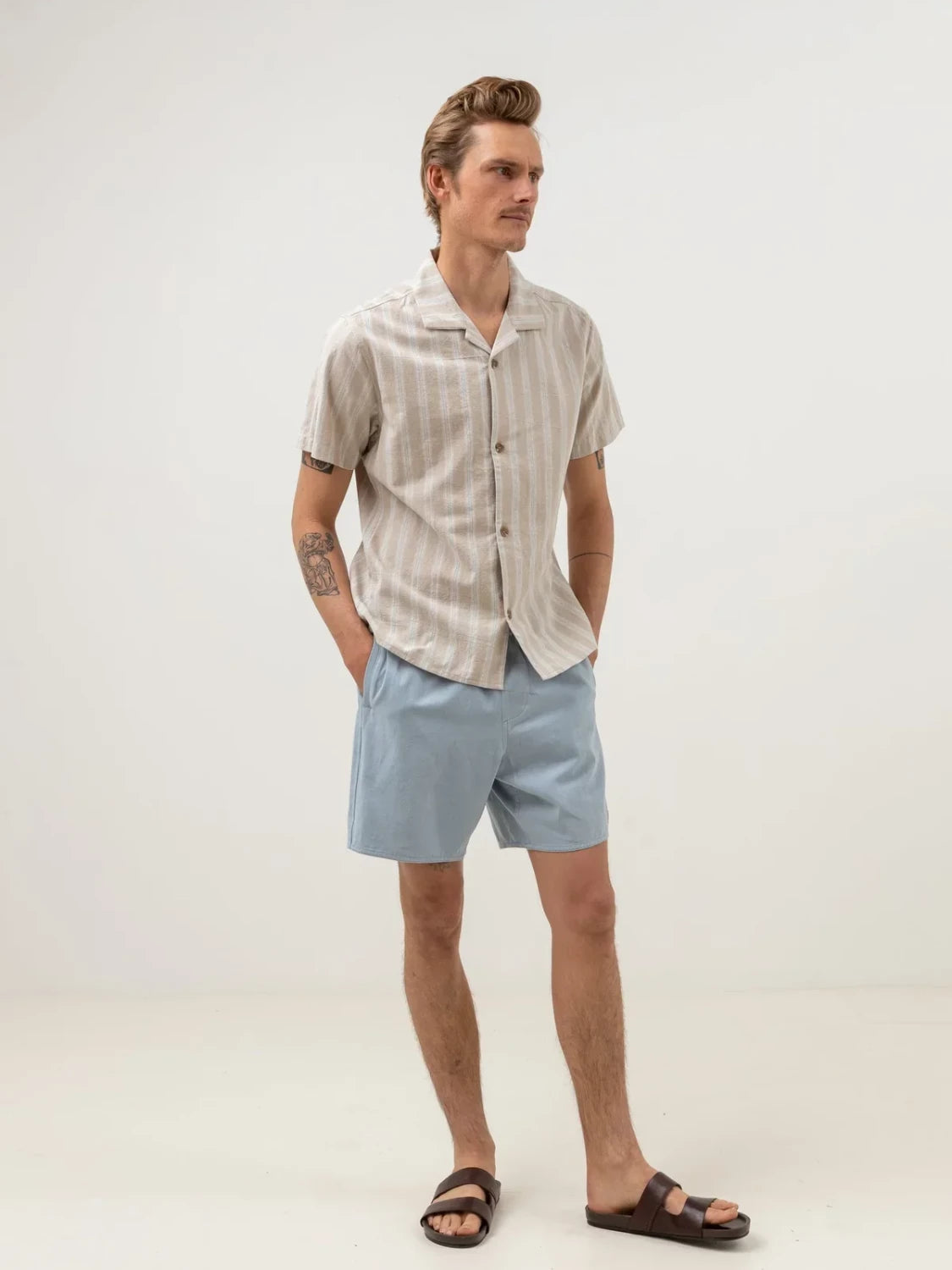 RHYTHM BRUSHED BOX JAM SHORT MINERAL BLUE