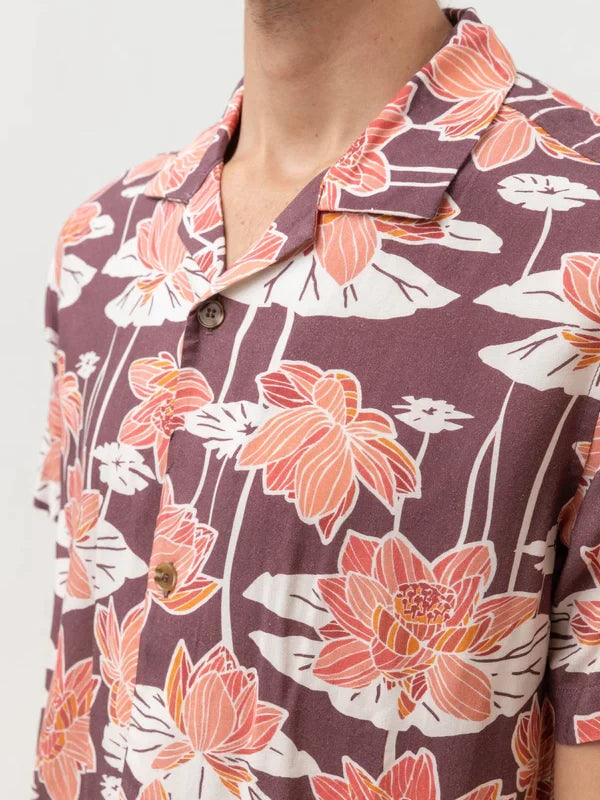 RHYTHM LILY CUBAN SHORT SLEEVE SHIRT MULBERRY