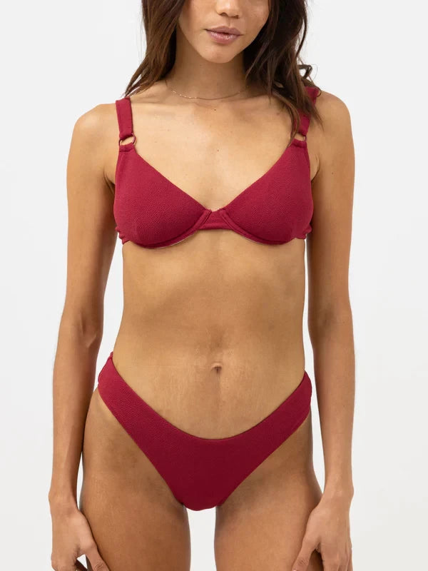 RHYTHM AVOCA RING UNDERWIRE SWIM TOP BERRY