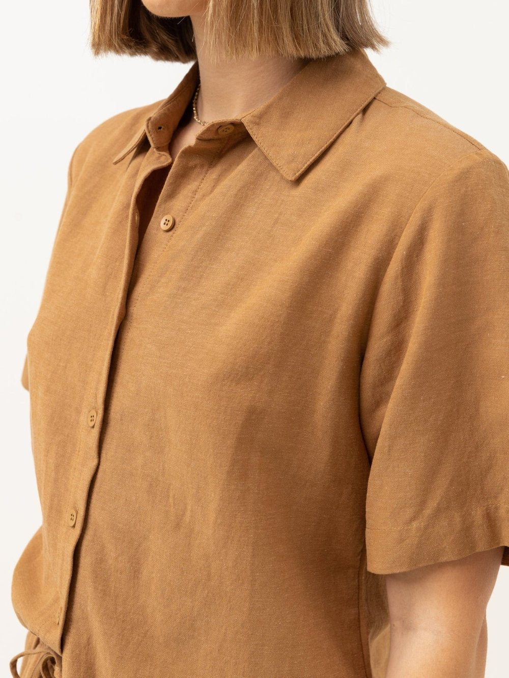 RHYTHM SUNRISE SHORT SLEEVE SHIRT TAN