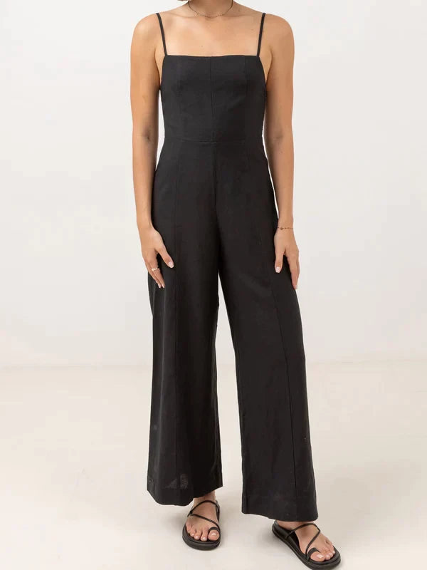 RHYTHM ANDRES WIDE LEG JUMPSUIT BLACK