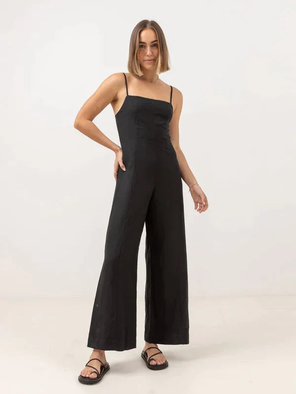 RHYTHM ANDRES WIDE LEG JUMPSUIT BLACK