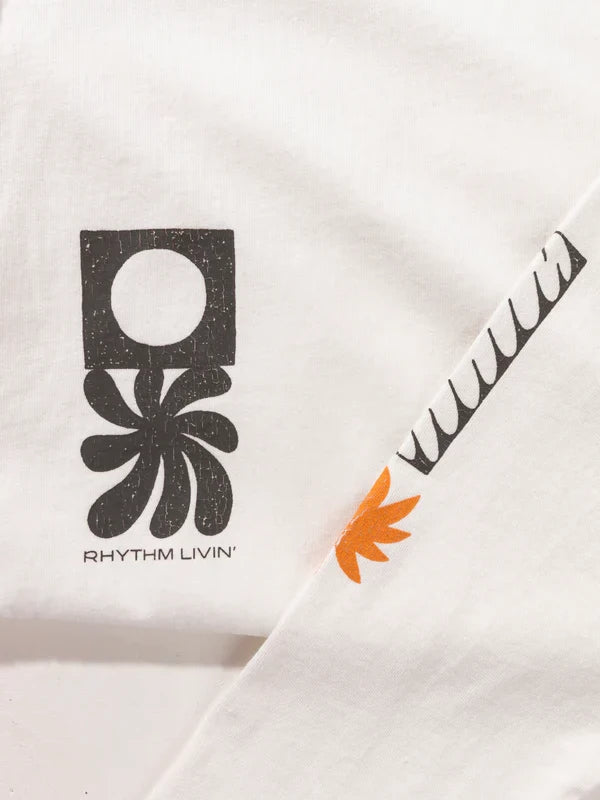 RHYTHM CRAFTED VINTAGE LONG SLEEVE T-SHIRT WHITE