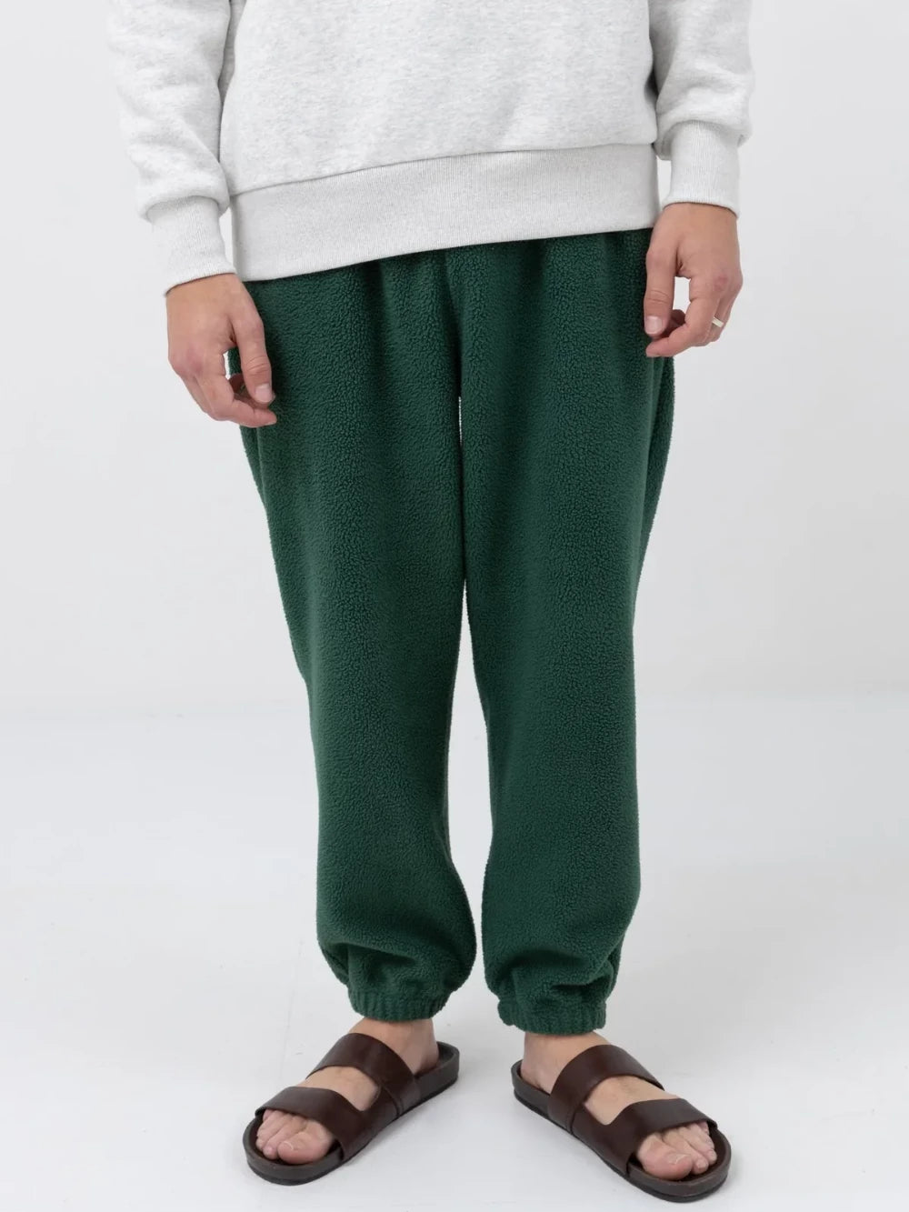 RHYTHM REVERSE FLEECE PANT KELP