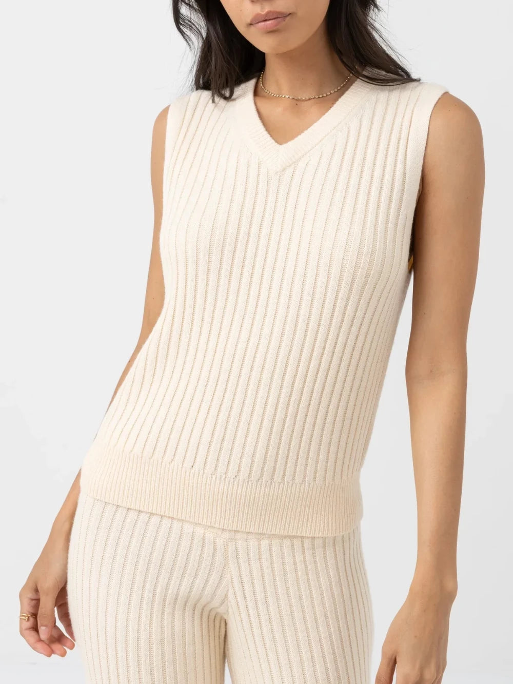 RHYTHM SHELL BEACH SWEATER VEST OATMEAL