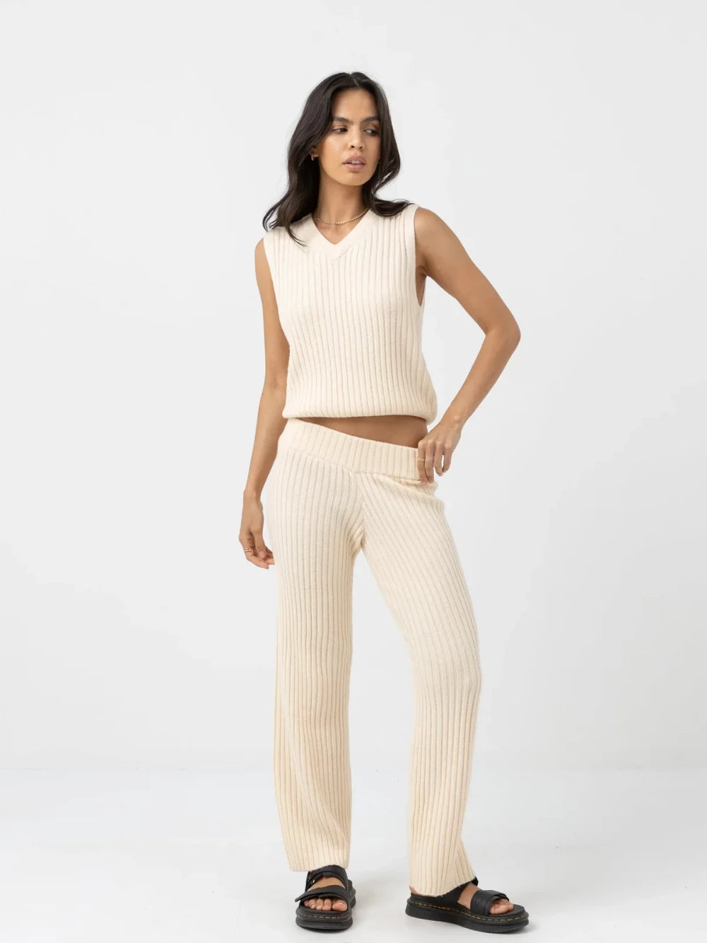 RHYTHM SHELL BEACH SWEATER VEST OATMEAL