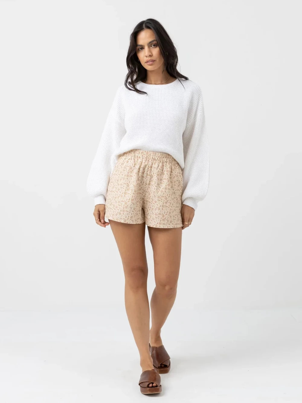 RHYTHM LEYTON KNIT JUMPER WHITE