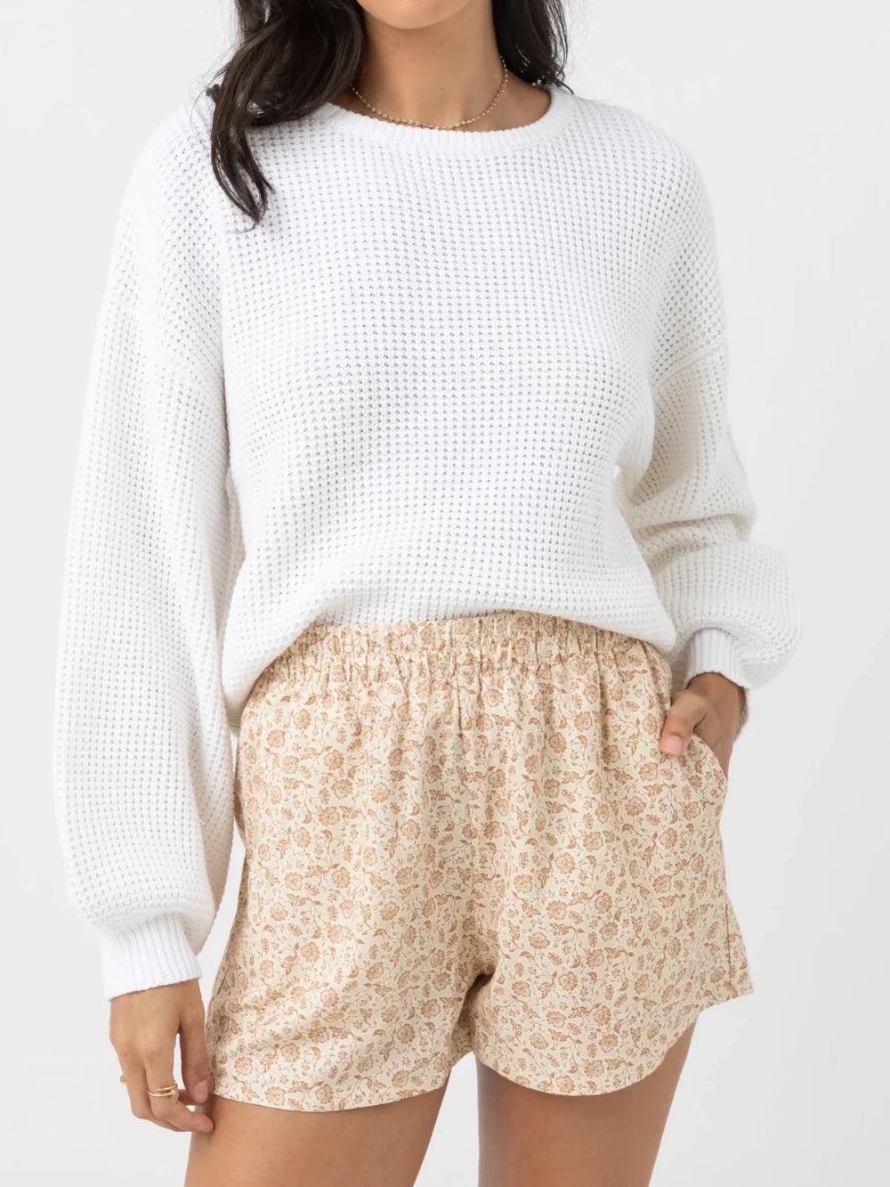 RHYTHM LEYTON KNIT JUMPER WHITE