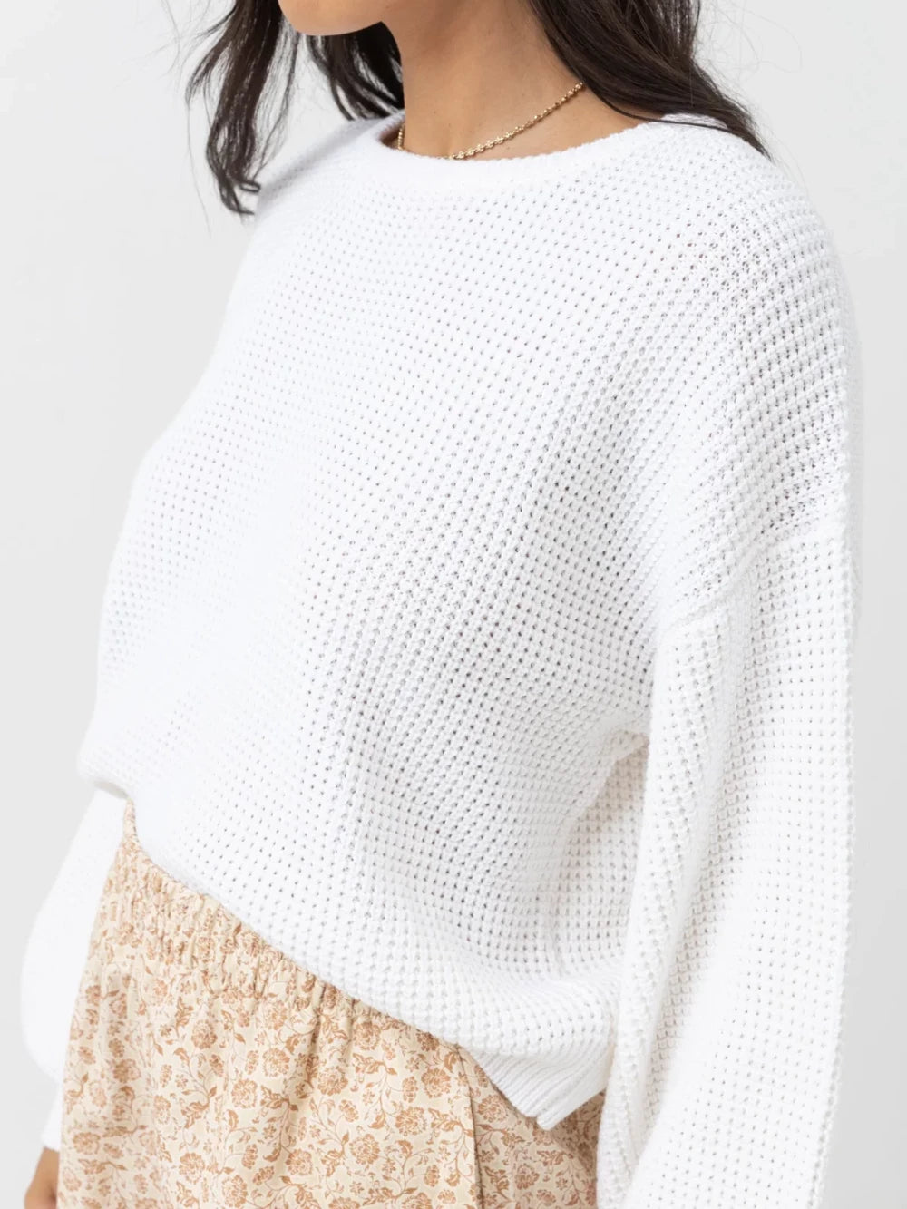 RHYTHM LEYTON KNIT JUMPER WHITE