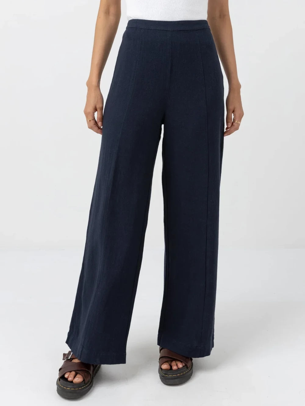 RHYTHM WHITEHAVEN WIDE LEG PANT NAVY