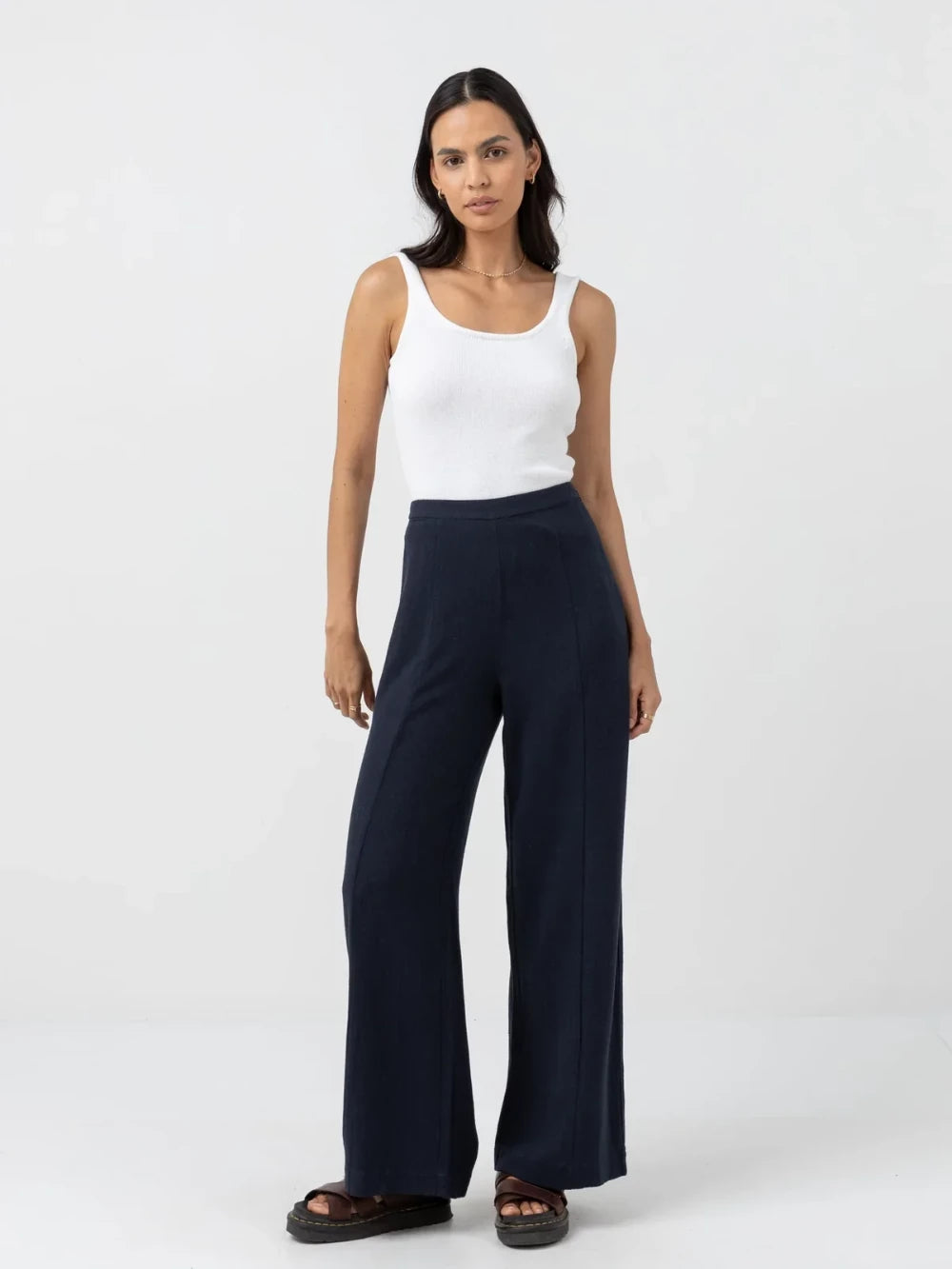 RHYTHM WHITEHAVEN WIDE LEG PANT NAVY