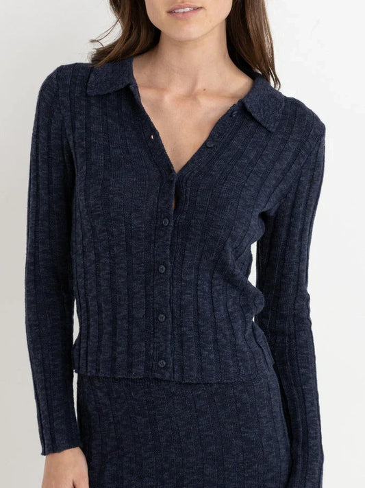 RHYTHM KOKO L/S KNIT TOP INK