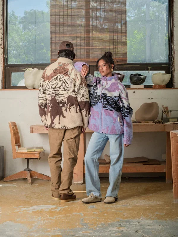 PRINTED SHERPA FLEECE