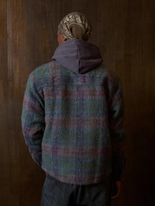 KUWALLA FAUX MOHAIR SHIRT GREEN