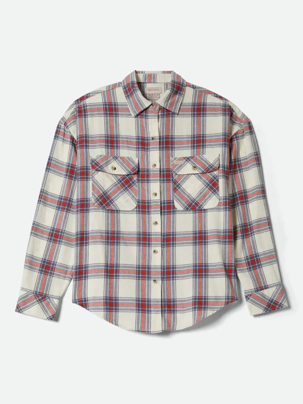 BRIXTON BOWERY VINTAGE OVERSHIRT OFF WHITE/BERRING SEA