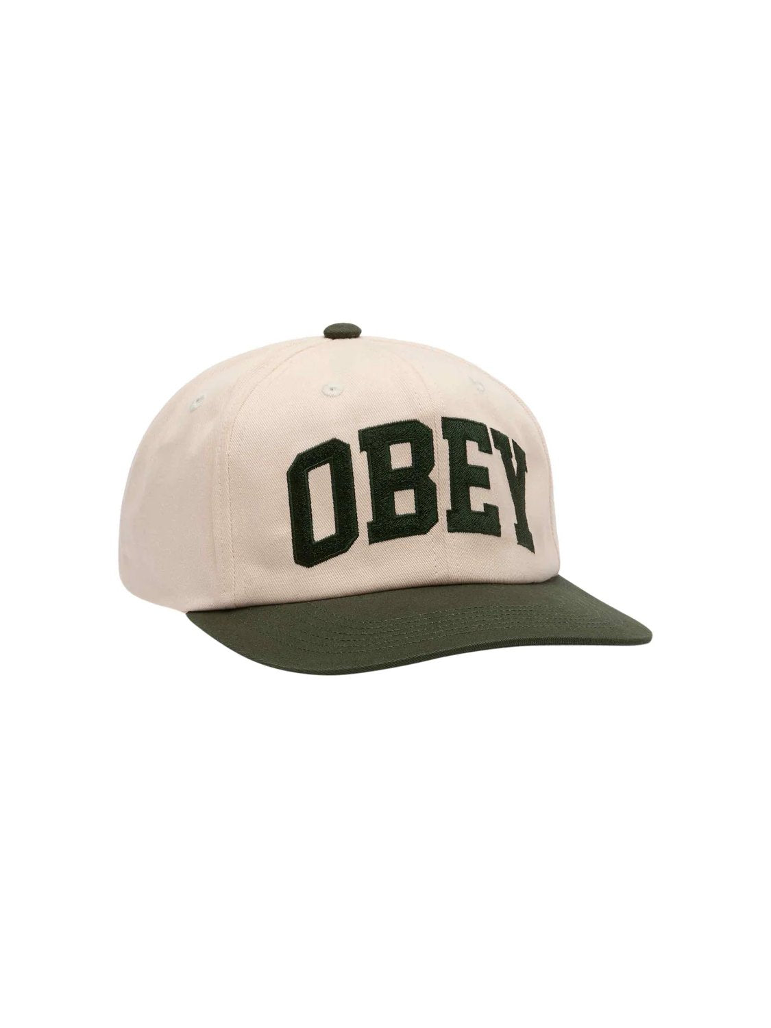 OBEY COLLEGIATE 6 PANEL STRAPBACK CEDAR MULTI