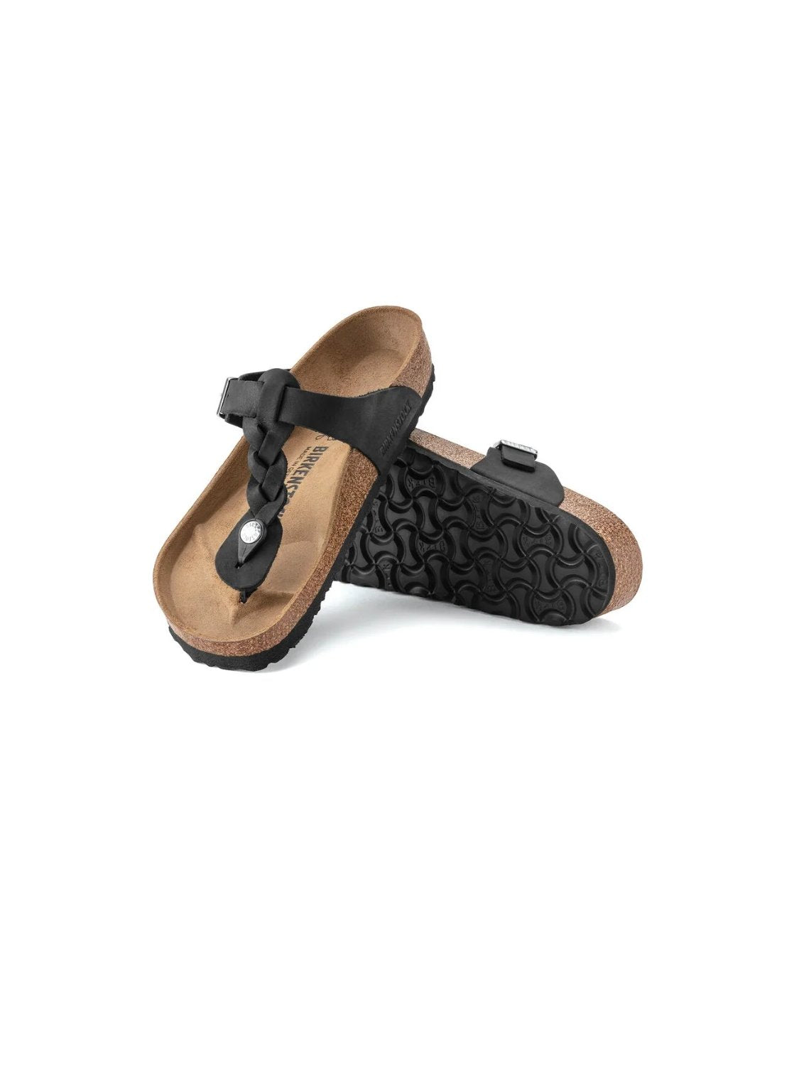 BIRKENSTOCK GIZEH BRAID OILED LEATHER BLACK