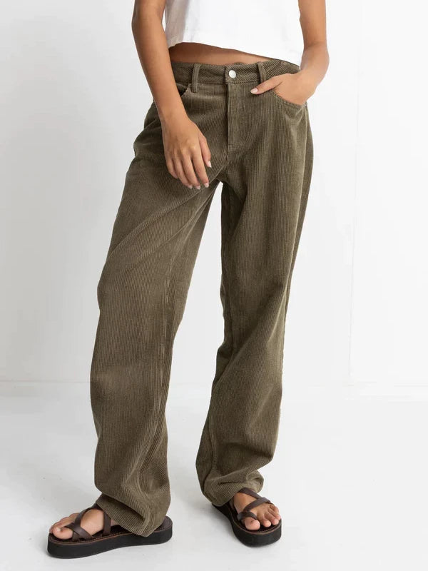 RHYTHM CHLOE LOW RISE PANT SAGE