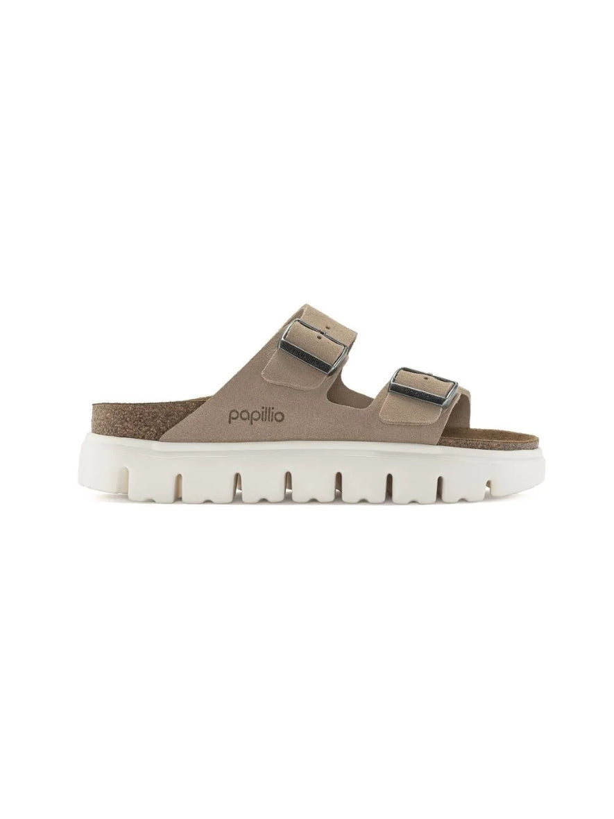 BIRKENSTOCK ARIZONA CHUNKY SUEDE LEATHER WARM SAND