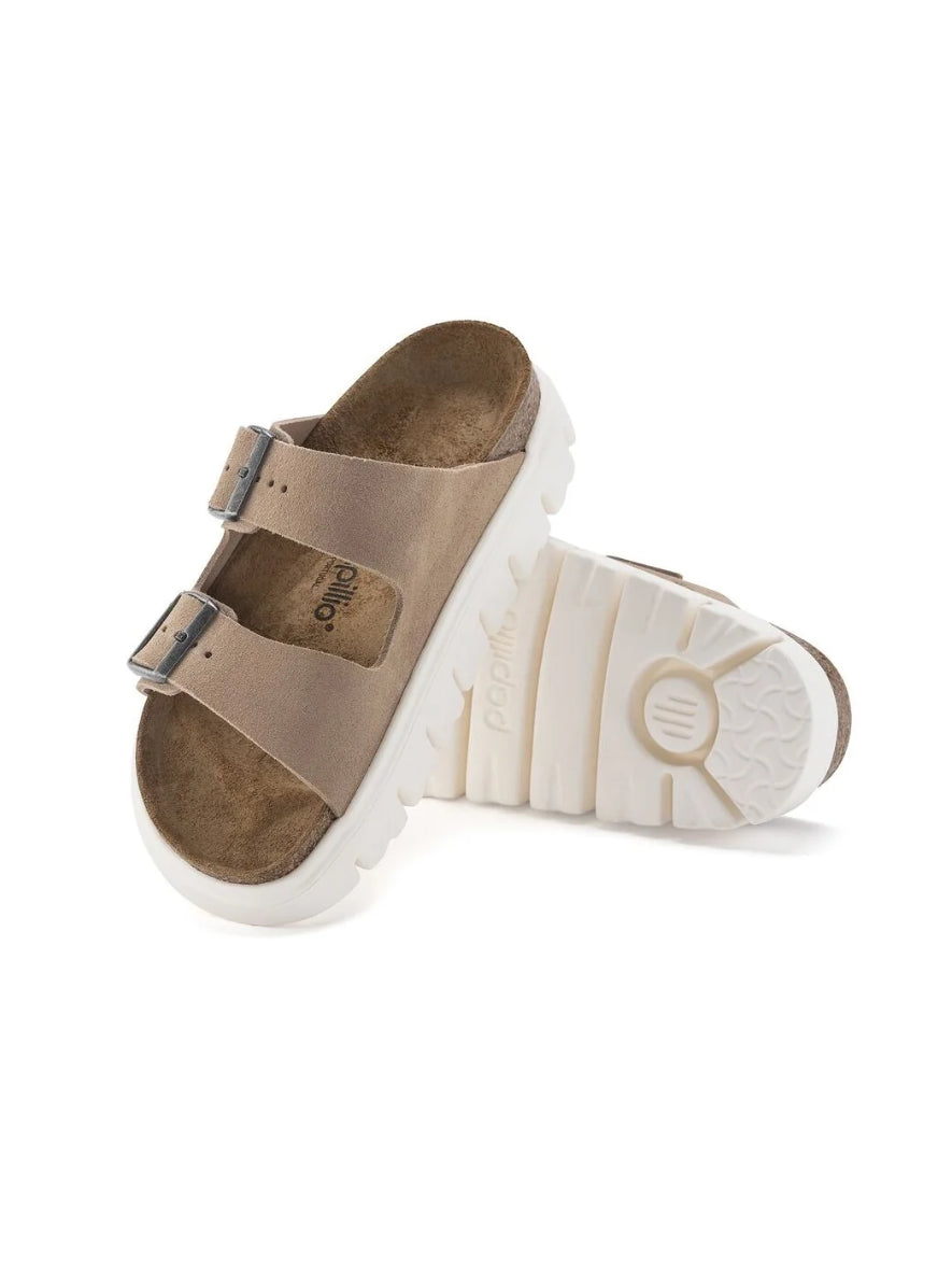 BIRKENSTOCK ARIZONA CHUNKY SUEDE LEATHER WARM SAND