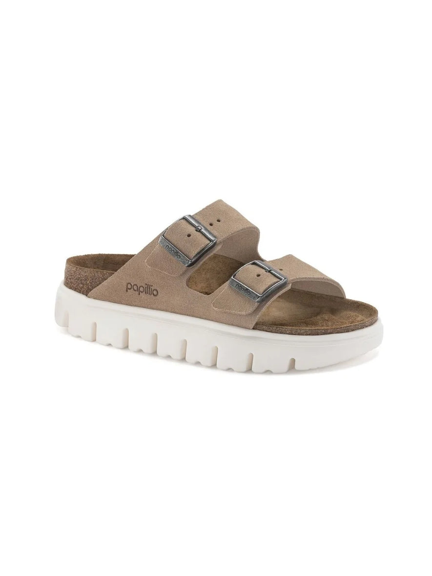 BIRKENSTOCK ARIZONA CHUNKY SUEDE LEATHER WARM SAND