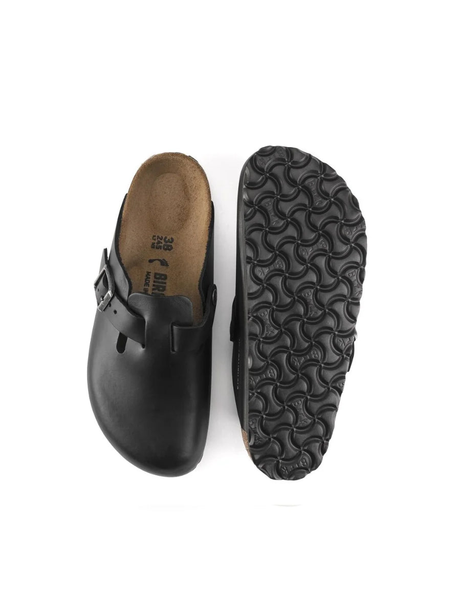 BIRKENSTOCK BOSTON OILED LEATHER BLACK