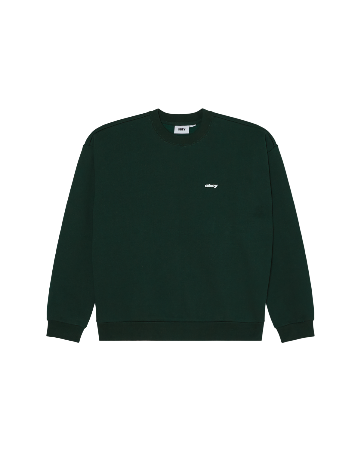 OBEY SHIELDS EXTRA HEAVY CREW GREEN GABLES