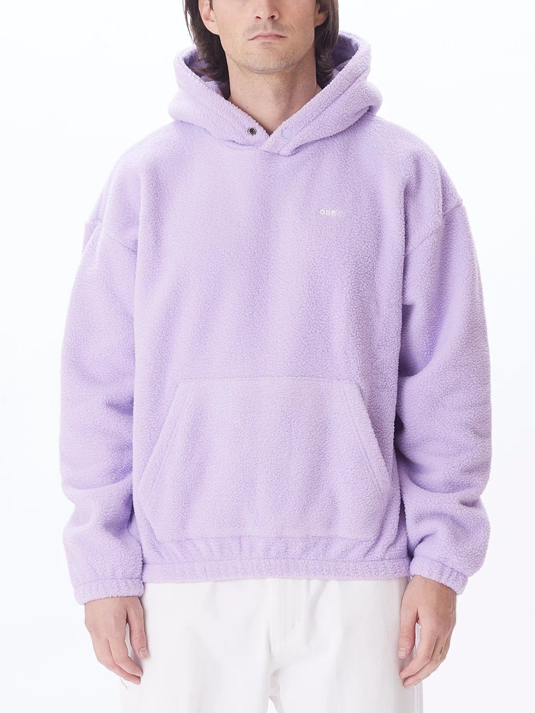 OBEY BOLD POLAR PULLOVER HOOD DIGITAL LAVENDER