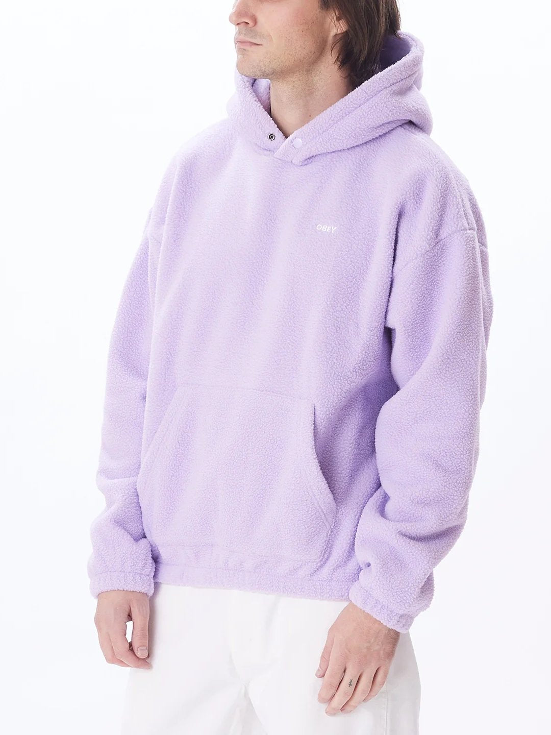 OBEY BOLD POLAR PULLOVER HOOD DIGITAL LAVENDER