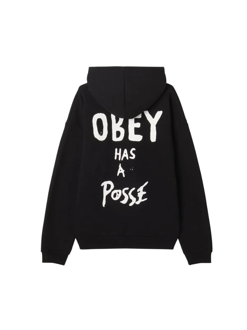 OBEY POSSE EXTRA HEAVY HOOD BLACK