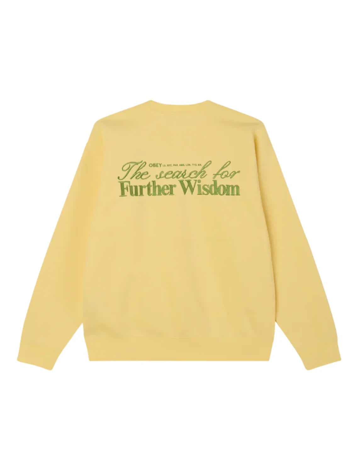 OBEY FURTHER WISDOM CREW PALE BANANA