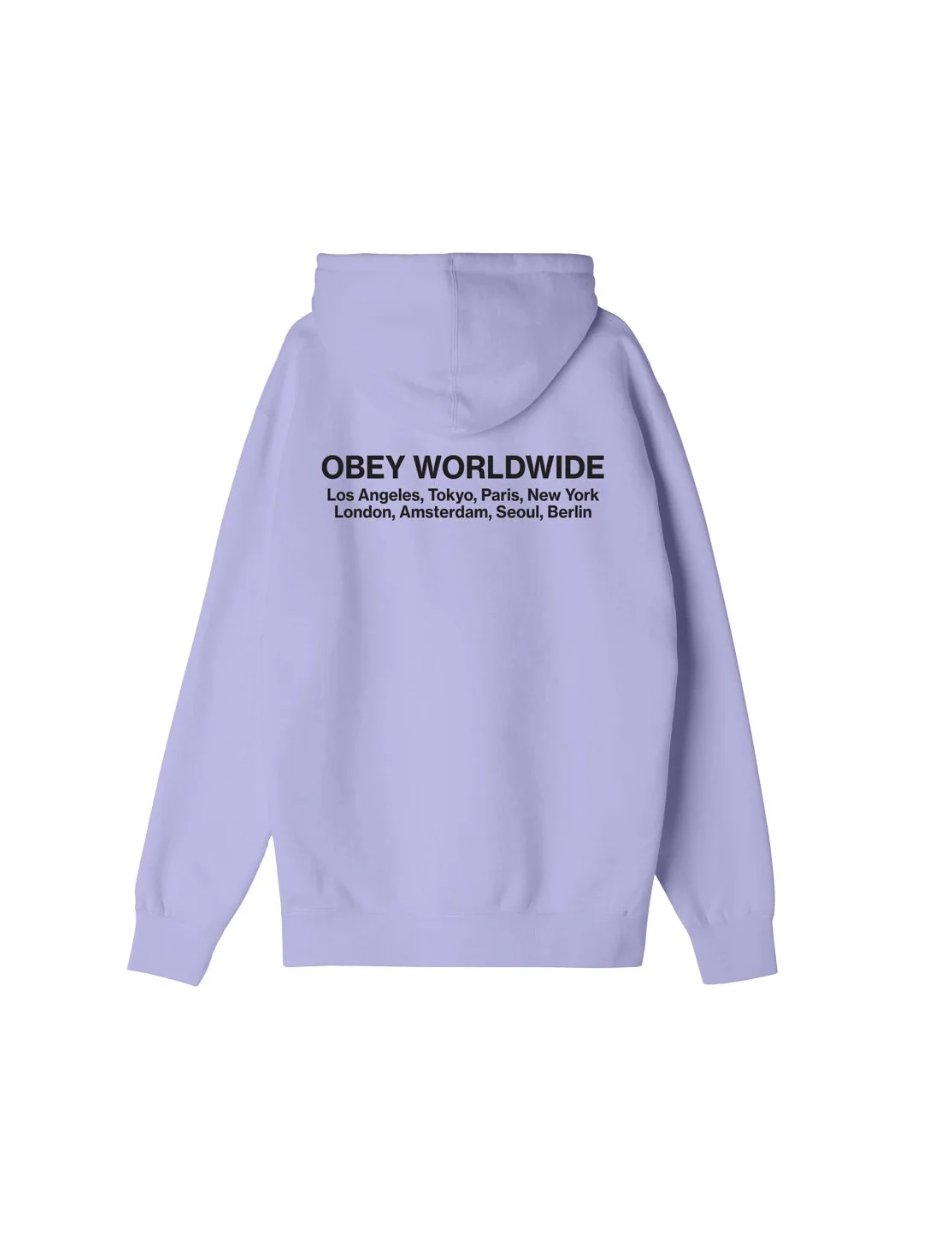 OBEY WORLDWIDE CITIES HOODIE DIGITAL LAVENDER