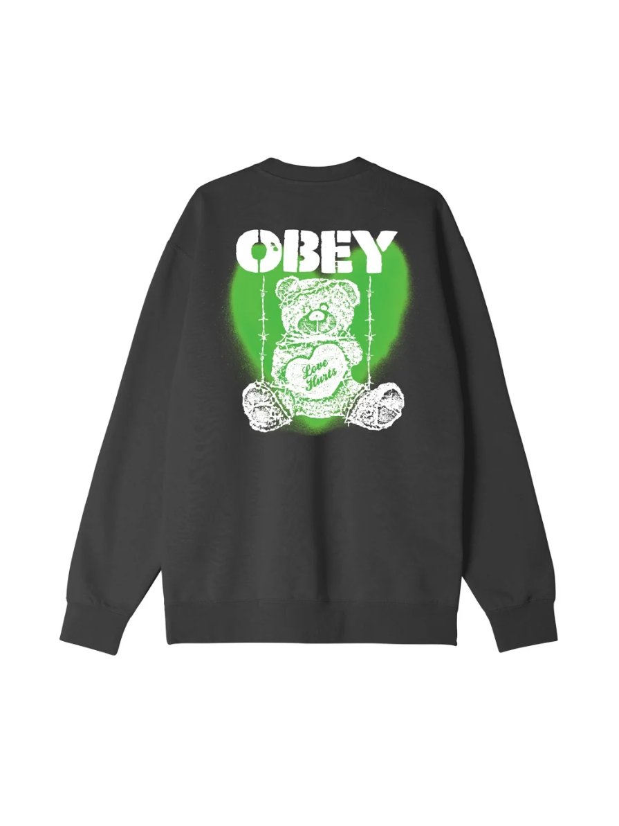 OBEY LOVE HURTS CREWNECK BLACK