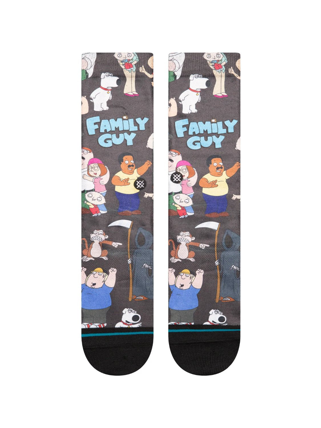 STANCE X FAMILY GUY POLY CREW SOCKS BLACK