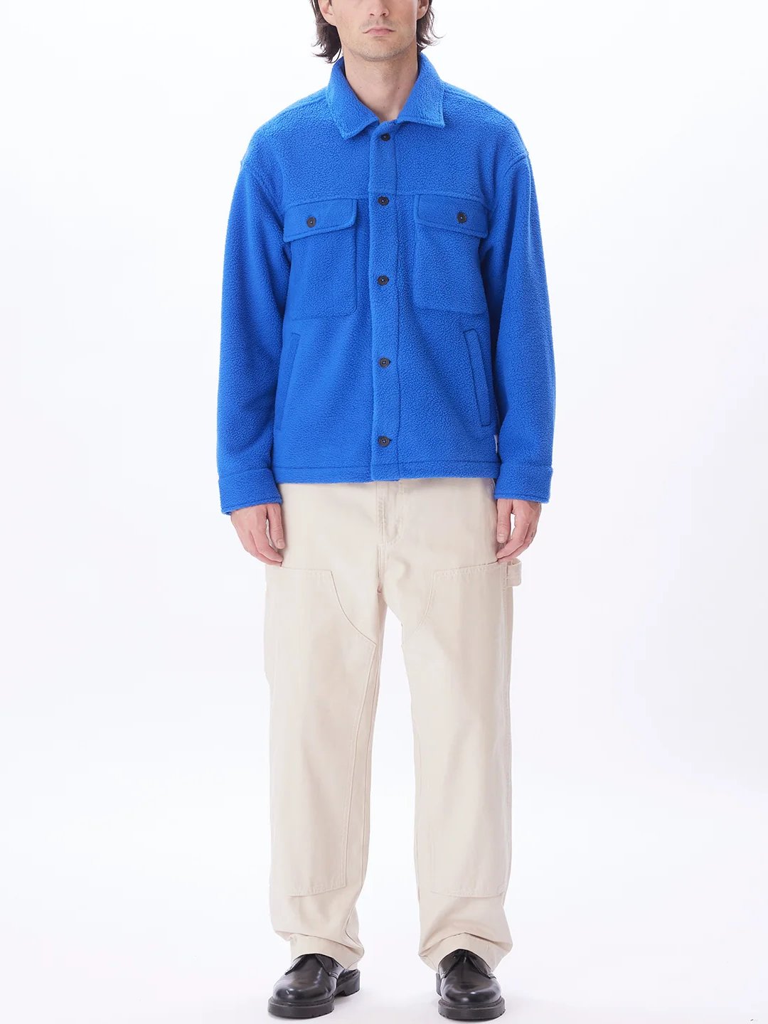 OBEY THOMPSON SHIRT JACKET SURF BLUE