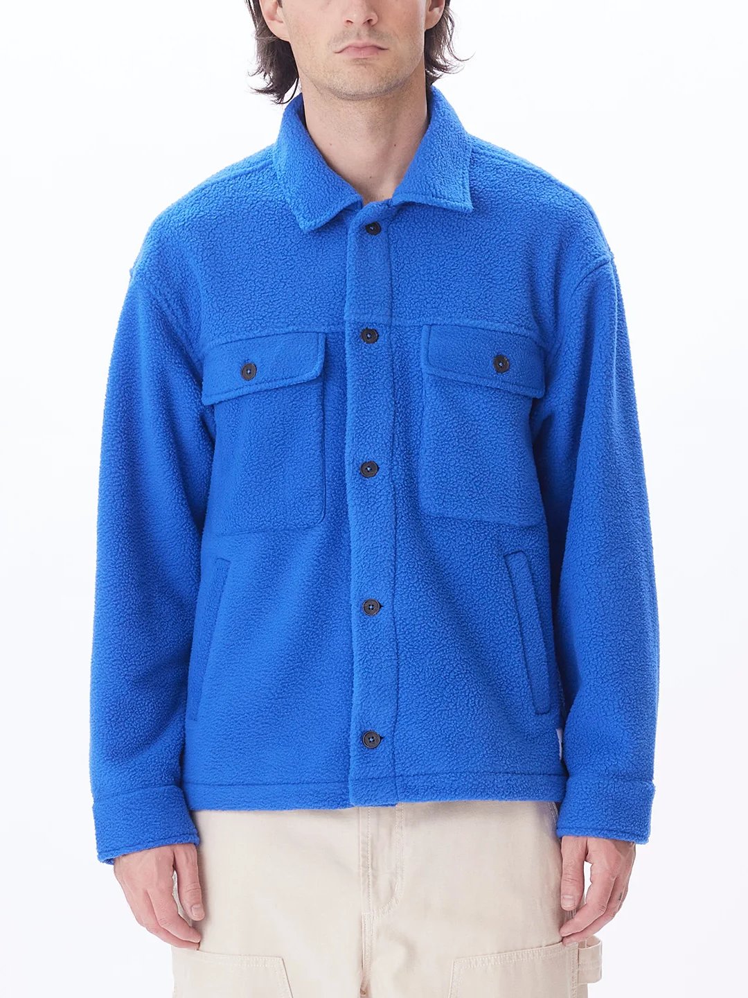 OBEY THOMPSON SHIRT JACKET SURF BLUE