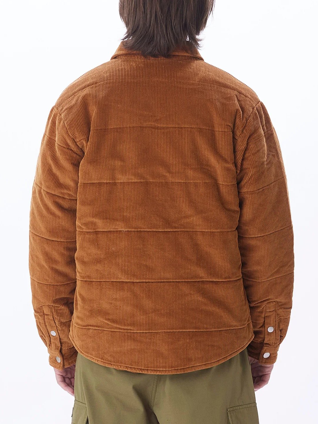 OBEY GRAND CORD SHIRT JACKET CATECHU WOOD