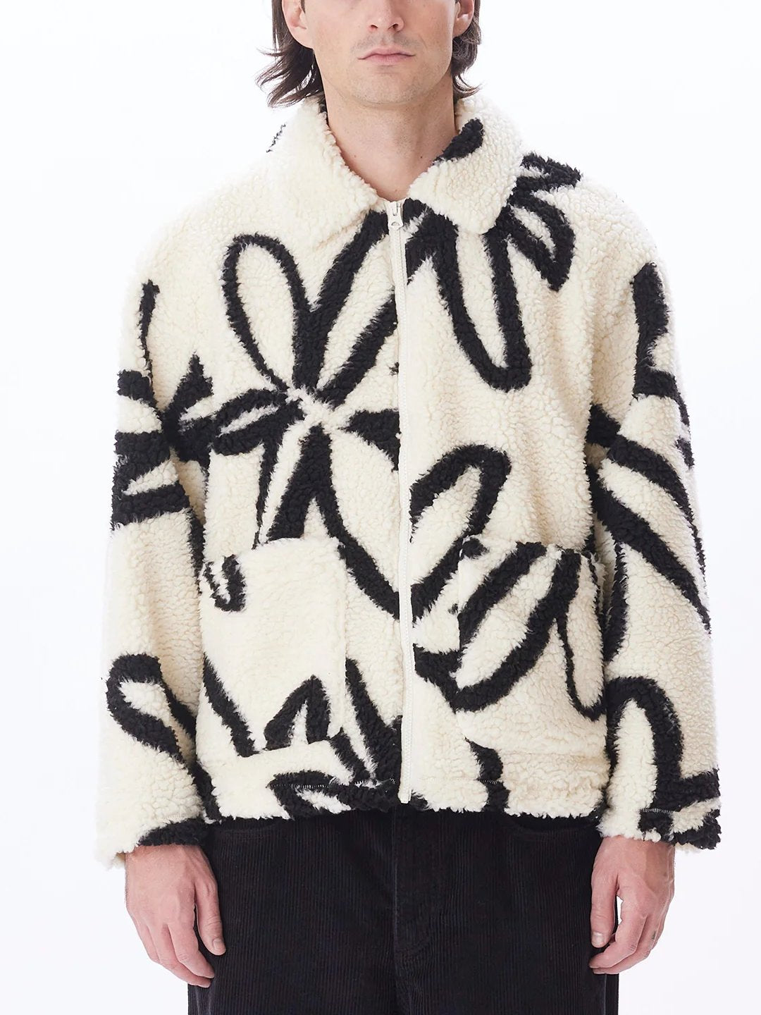 OBEY PORTIONS SHERPA JACKET UNBLEACHED MULTI