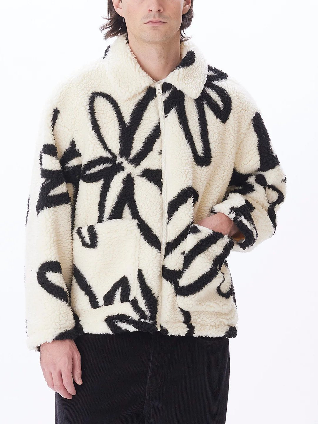 OBEY PORTIONS SHERPA JACKET UNBLEACHED MULTI